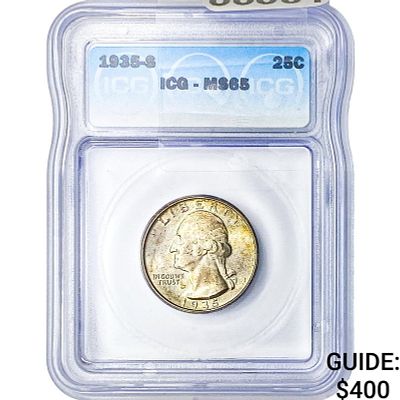 1935-S Washington Silver Quarter ICG MS65