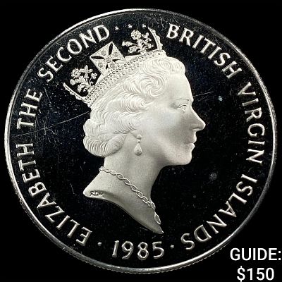 1985 British Virgin Islands Silver $20 Proof