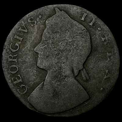 1737 Great Britain Copper 1 Farthing KM 572