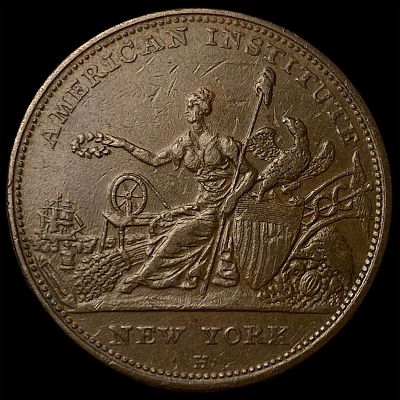 1833 American Institute New York Medal CLOSELY UNCIRCULATED