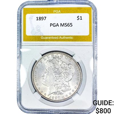 1897 Morgan Silver Dollar PGA MS65