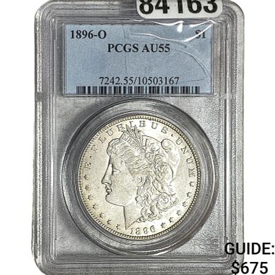 1896-O Morgan Silver Dollar PCGS AU55