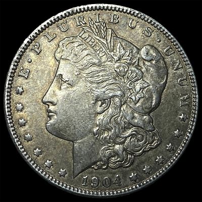 1904 Silver Morgan Dollar NEARLY UNCIRCULATED