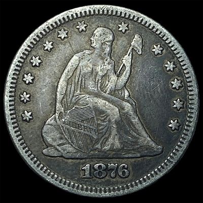 1876 Seated Liberty Quarter LIGHTLY CIRCULATED. 1876 Seated Liberty Quarter LIGHTLY CIRCULATED