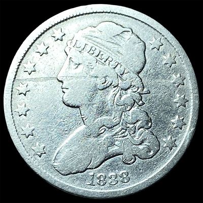 1838 Capped Bust Quarter LIGHTLY CIRCULATED