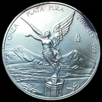 2002 Mexico Silver 1 Onza Libertad GEM BU
