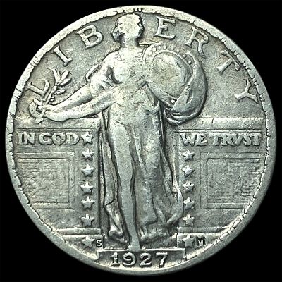 1927-S Silver Standing Liberty Quarter CLOSELY UNCIRCULATED. 1927-S Silver Standing Liberty 