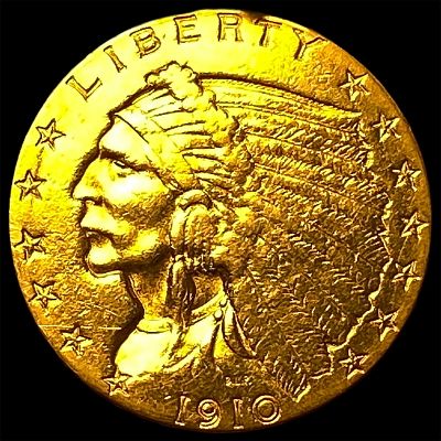 1910 Indian Head Gold $2.50 Quarter Eagle HIGH GRADE. 1910 Indian Head Gold $2.50 Quarter Eagle 