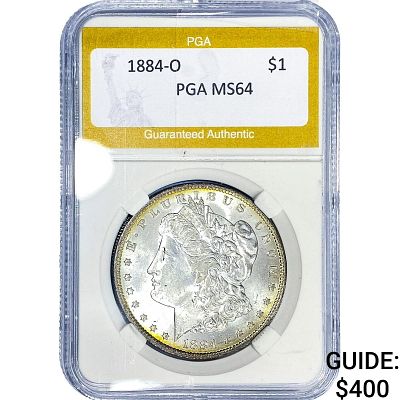 1884-O Morgan Silver Dollar PGA MS64