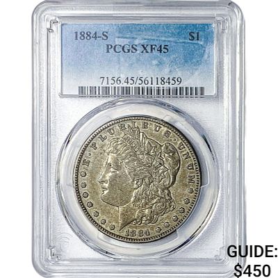 1884-S Morgan Silver Dollar PCGS XF45