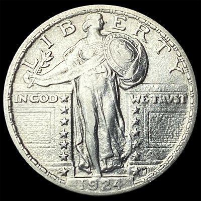 1924 Standing Liberty Quarter CLOSELY UNCIRCULATED. 1924 Standing Liberty Quarter CLOSELY 