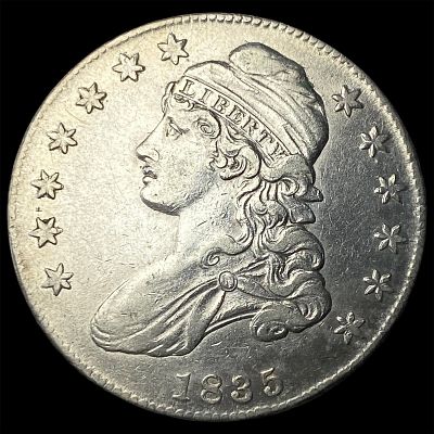 1835 Silver Capped Bust Half Dollar NEARLY UNCIRCULATED. 1835 Silver Capped Bust Half Dollar 