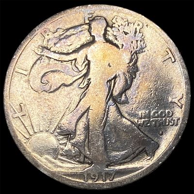 1917-S Silver Walking Liberty Half Dollar NICELY CIRCULATED. 1917-S Silver Walking Liberty Half 