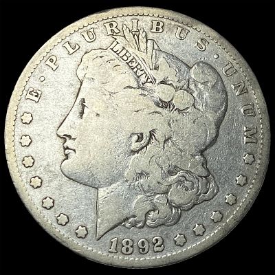 1892-S Silver Morgan Dollar CLOSELY UNCIRCULATED. 1892-S Silver Morgan Dollar CLOSELY UNCIRCULATED