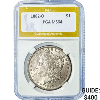 1882-O Morgan Silver Dollar PGA MS64