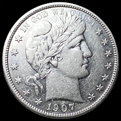 1907-D Silver Barber Half Dollar CLOSELY UNCIRCULATED. 1907-D Silver Barber Half Dollar CLOSELY 
