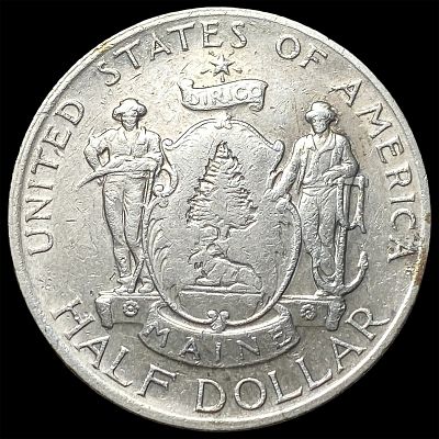 1920 Silver Maine Half Dollar NEARLY UNCIRCULATED. 1920 Silver Maine Half Dollar NEARLY UNCIRCULATED
