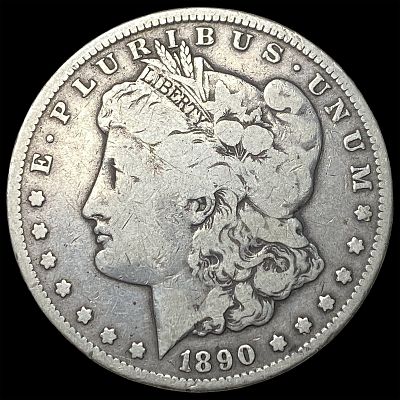 1890-CC tailbar Morgan Dollar CIRCULATED