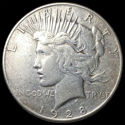 1928 Silver Peace Dollar CLOSELY UNCIRCULATED