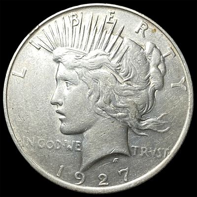 1927-D Peace Silver Dollar NEARLY UNCIRCULATED. 1927-D Peace Silver Dollar NEARLY UNCIRCULATED