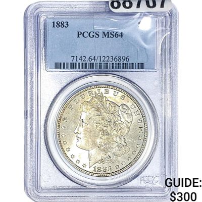 1883 Morgan Silver Dollar PCGS MS64