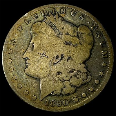 1890-CC Morgan Silver Dollar NICELY CIRCULATED. 1890-CC Morgan Silver Dollar NICELY CIRCULATED