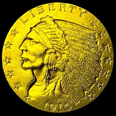 1910 Indian Head Gold $2.50 Quarter Eagle UNCIRCULATED. 1910 Indian Head Gold $2.50 Quarter 