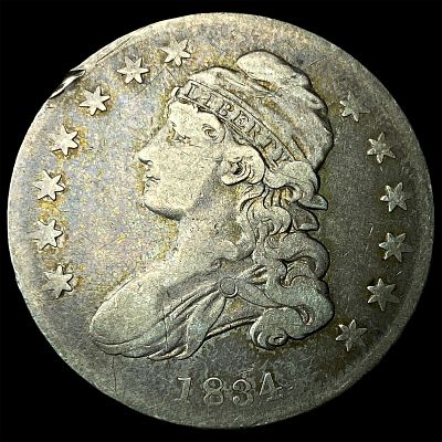 1834 Capped Bust Half Dollar NICELY CIRCULATED. 1834 Capped Bust Half Dollar NICELY CIRCULATED