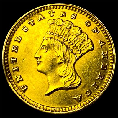 1888 Gold $1 Indian Head Type 3 UNCIRCULATED
