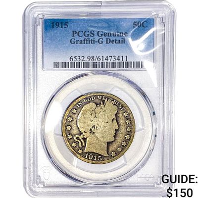 1915 Barber Half Dollar PCGS G Detail