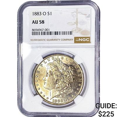 1883-O Morgan Silver Dollar NGC AU58