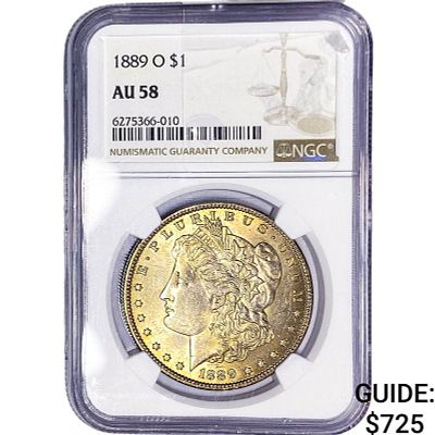 1889-O Morgan Silver Dollar NGC AU58