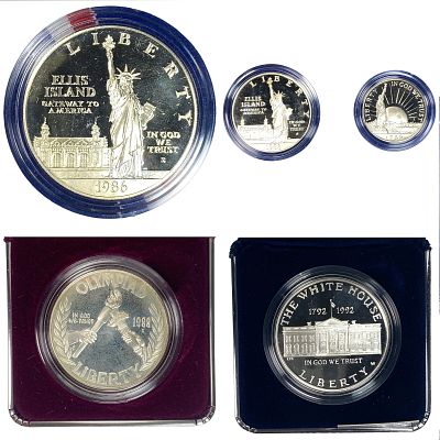 [4] 1986-1992 U.S. Proof Lib., Olym. & Pres. Coins. [4] 1986-1992 U.S. Proof Lib., Olym. &amp; 