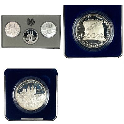 [3] 1984-2002 U.S. Silver Proof $1s, Com. & Const. Coins. [3] 1984-2002 U.S. Silver Proof $1s 