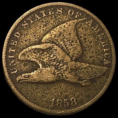 1858 Flying Eagle Cent NEARLY UNCIRCULATED