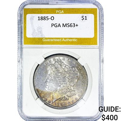 1885-O Morgan Silver Dollar PGA MS63+