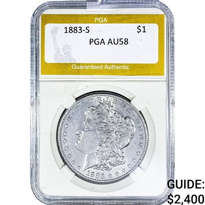 1883-S Morgan Silver Dollar PGA AU58