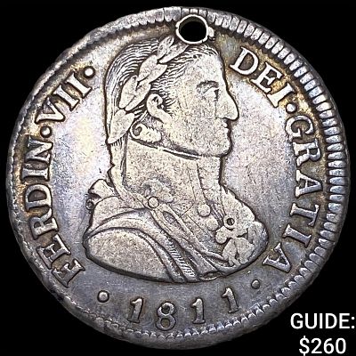 1811FJ Chile Silver 2 Reales KM 74