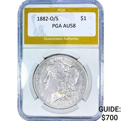 1882-O/S Morgan Silver Dollar PGA AU58