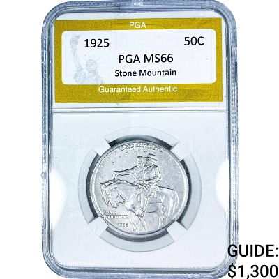 1925 Stone Mountain Half Dollar PGA MS66