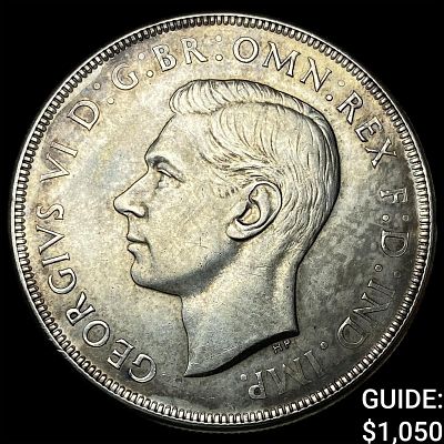 1938 Australia .841oz Silver Crown NEARLY UNCIRCULATED