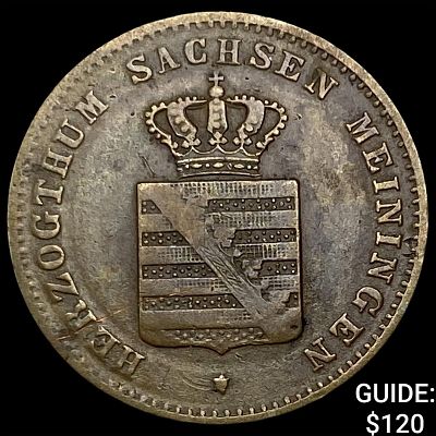 1865 German States 1 Pfennig NEARLY UNCIRCULATED