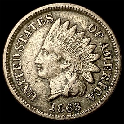 1863 Indian Head Cent NEARLY UNCIRCULATED