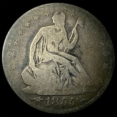 1855 Arrows Seated Liberty Half Dollar NICELY CIRCULATED