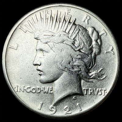 1921 Silver Peace Dollar NEARLY UNCIRCULATED