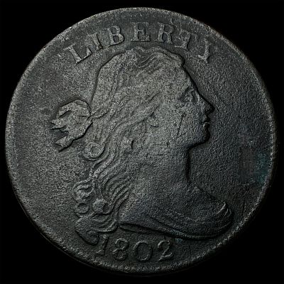 1802 Draped Bust Large Cent NEARLY UNCIRCULATED. 1802 Draped Bust Large Cent NEARLY UNCIRCULATED