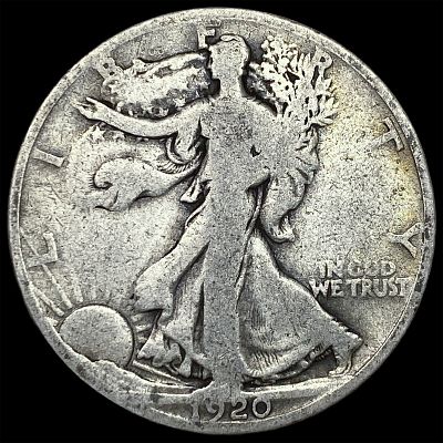 1920-D Silver Walking Liberty Half Dollar NICELY CIRCULATED. 1920-D Silver Walking Liberty Half 