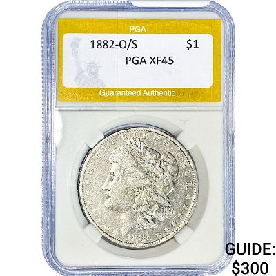 1882-O/S Morgan Silver Dollar PGA XF45