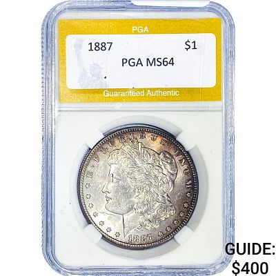 1887 Morgan Silver Dollar PGA MS64