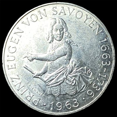 1963 Austria Silver 25 Schilling